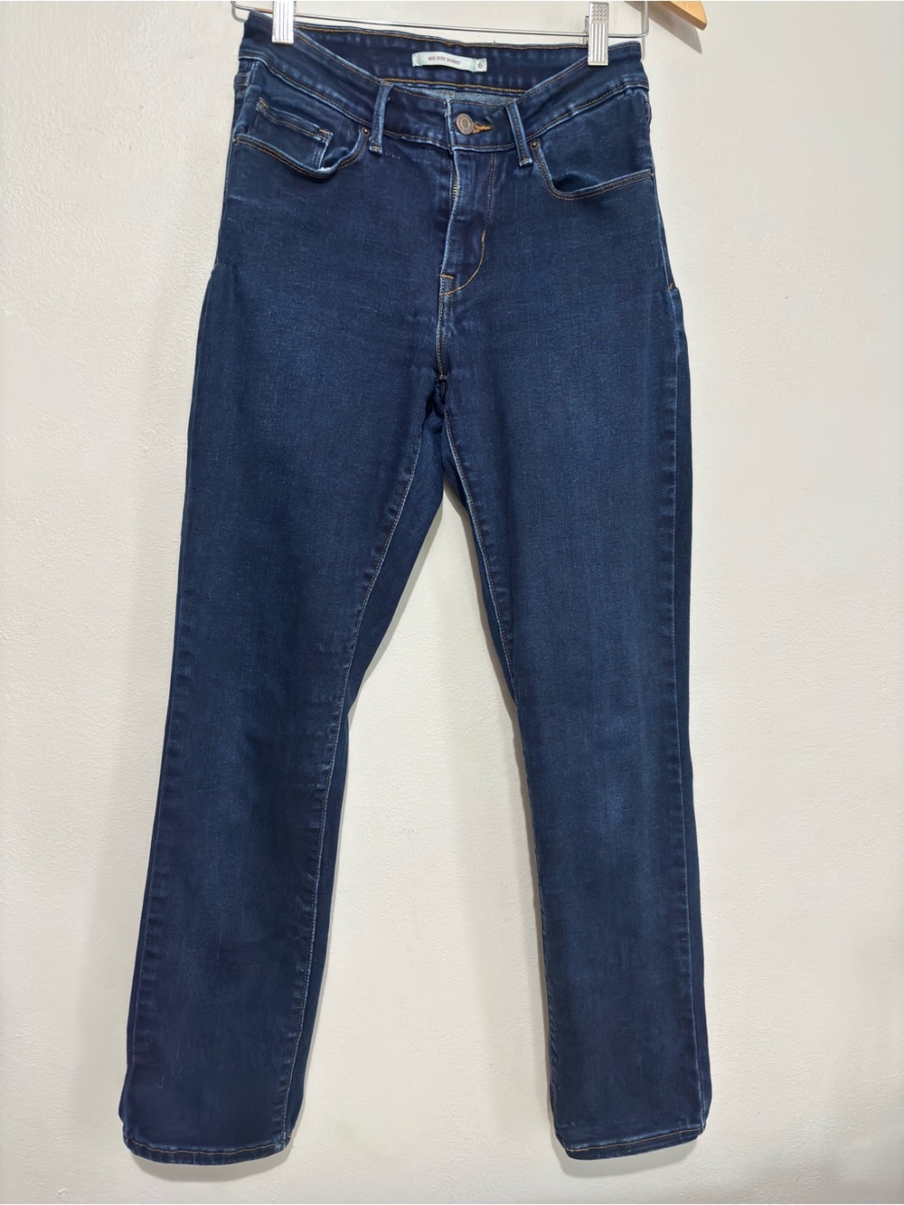 Levi’s Mid Rise Skinny Jeans Size 6 Dark Blue Cotton Stretch Blend